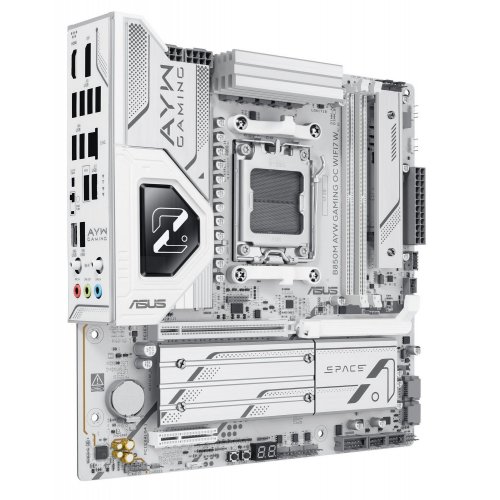 Материнська плата Asus B850M AYW GAMING OC WIFI7 W (sAM5, AMD B850) купити в Україні: Київ, Львів, Хмельницький, Тернопіль | Перевірка сумісності, низька ціна, відгуки, характеристики від TELEMART фото
