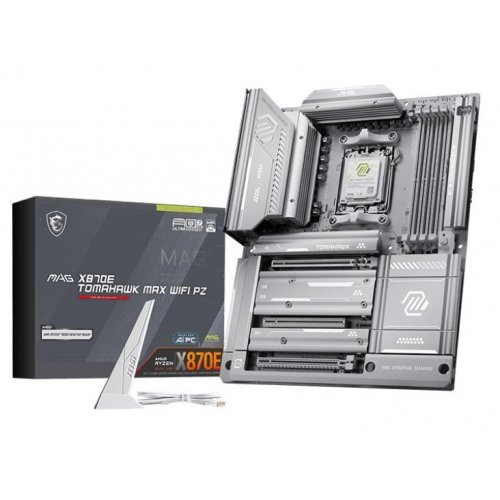 Материнская плата MSI MAG X870E TOMAHAWK MAX WIFI PZ (sAM5, AMD X870E) купить в Украине: Киев, Днепр, Харьков, Одесса  | Проверка совместимости, низкая цена, отзывы, характеристики от TELEMART фото
