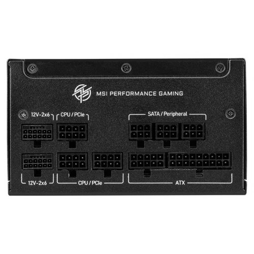 Блок живлення MSI MPG 1000W PCIE5 (A1000GS II) купити в Україні: Київ, Львів, Хмельницький, Тернопіль | Перевірка сумісності, низька ціна, відгуки, характеристики від TELEMART фото