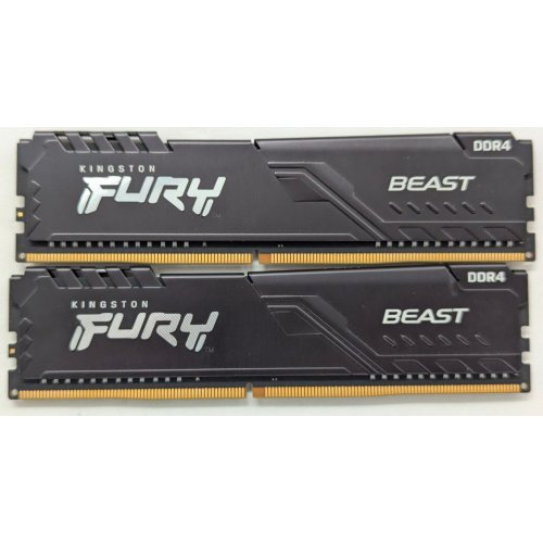 Озу Kingston DDR4 16GB (2x8GB) 3200Mhz FURY Beast Black (KF432C16BBK2/16) (Восстановлено продавцом, 816931) купить в Украине: Киев, Днепр, Харьков, Одесса  | Проверка совместимости, низкая цена, отзывы, характеристики от TELEMART фото