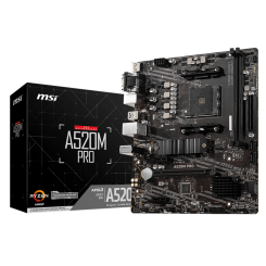 Уценка материнская плата MSI A520M PRO (sAM4, AMD A520) (Следы использования, 816933)