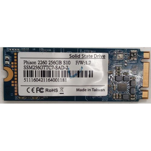 Ssd-диск Phison 256GB M.2 (2260 SATA) (SSM256GTTC7-SAD-2) (Восстановлено продавцом, 816934) купить в Украине: Киев, Днепр, Харьков, Одесса  | Проверка совместимости, низкая цена, отзывы, характеристики от TELEMART фото