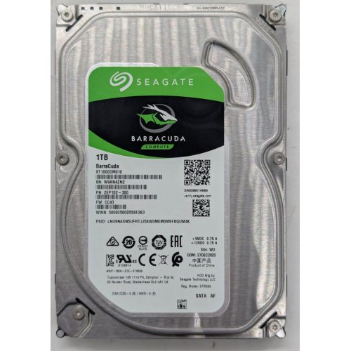 Жесткий диск Seagate BarraCuda 1TB 64MB 7200RPM 3.5'' (ST1000DM010) (Восстановлено продавцом, 816976) купить в Украине: Киев, Днепр, Харьков, Одесса  | Проверка совместимости, низкая цена, отзывы, характеристики от TELEMART фото