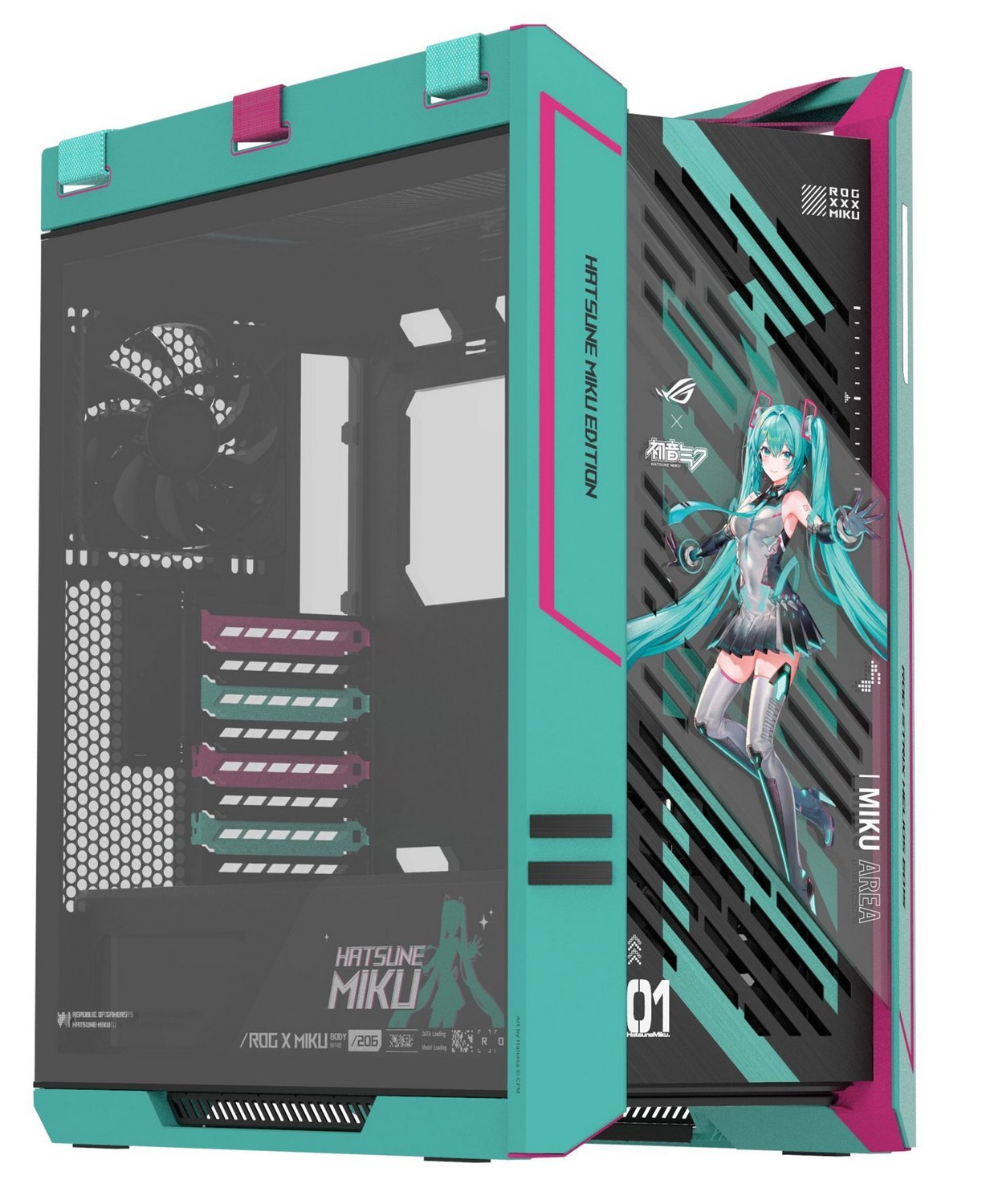 Asus Rog GX601s Helios II ミクエディション　大陸版 Корпус Asus ROG Strix Helios II GX601S Hatsune Miku Edition