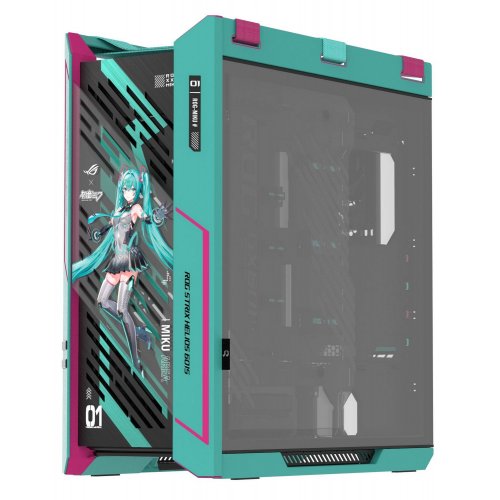 Корпус Asus ROG Strix Helios II GX601S Hatsune Miku Edition Tempered Glass без БП (90DC00W0-B39010) Green купить в Украине: Киев, Днепр, Харьков, Одесса  | Проверка совместимости, низкая цена, отзывы, характеристики от TELEMART фото
