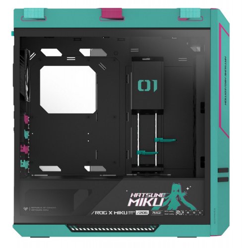 Корпус Asus ROG Strix Helios II GX601S Hatsune Miku Edition Tempered Glass без БП (90DC00W0-B39010) Green купить в Украине: Киев, Днепр, Харьков, Одесса  | Проверка совместимости, низкая цена, отзывы, характеристики от TELEMART фото
