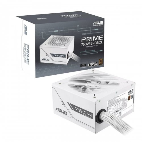 Блок питания Asus Prime 750W Bronze (90YE00Y3-B0NA00) White купить в Украине: Киев, Днепр, Харьков, Одесса  | Проверка совместимости, низкая цена, отзывы, характеристики от TELEMART фото