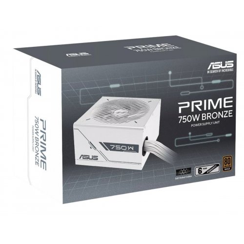 Блок питания Asus Prime 750W Bronze (90YE00Y3-B0NA00) White купить в Украине: Киев, Днепр, Харьков, Одесса  | Проверка совместимости, низкая цена, отзывы, характеристики от TELEMART фото