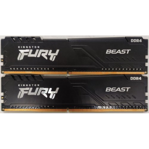 Озу Kingston DDR4 16GB (2x8GB) 3200Mhz FURY Beast Black (KF432C16BBK2/16) (Восстановлено продавцом, 817031) купить в Украине: Киев, Днепр, Харьков, Одесса  | Проверка совместимости, низкая цена, отзывы, характеристики от TELEMART фото