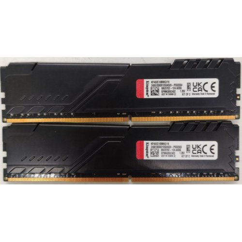 Озу Kingston DDR4 16GB (2x8GB) 3200Mhz FURY Beast Black (KF432C16BBK2/16) (Восстановлено продавцом, 817031) купить в Украине: Киев, Днепр, Харьков, Одесса  | Проверка совместимости, низкая цена, отзывы, характеристики от TELEMART фото