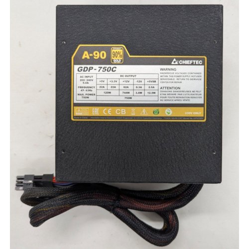 Блок питания CHIEFTEC A-90 750W (GDP-750C) (Восстановлено продавцом, 817073) купить в Украине: Киев, Днепр, Харьков, Одесса  | Проверка совместимости, низкая цена, отзывы, характеристики от TELEMART фото