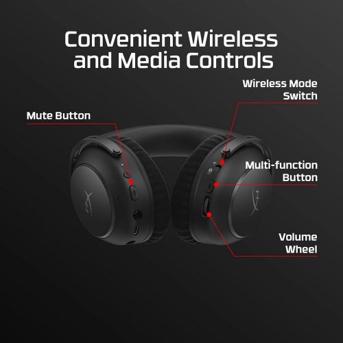 Навушники HyperX Cloud Alpha 2 Wireless (AJ5C7AA) Black купити в Україні: Київ, Львів, Хмельницький, Тернопіль | Низька ціна, відгуки, характеристики від TELEMART фото