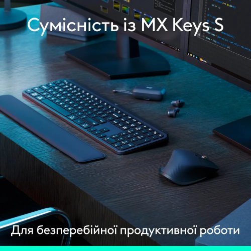 Миша Logitech MX Master 3S Performance Wireless (910-007501) Graphite купити в Україні: Київ, Львів, Хмельницький, Тернопіль | Низька ціна, відгуки, характеристики від TELEMART фото