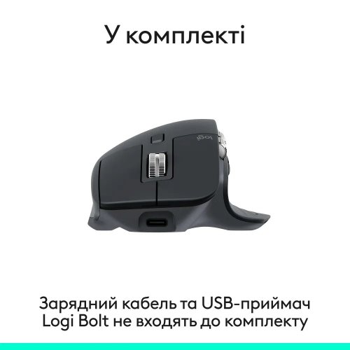 Миша Logitech MX Master 3S Performance Wireless (910-007501) Graphite купити в Україні: Київ, Львів, Хмельницький, Тернопіль | Низька ціна, відгуки, характеристики від TELEMART фото