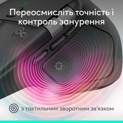 Миша Logitech MX Master 4 Performance Wireless (910-007562) Graphite купити в Україні: Київ, Львів, Хмельницький, Тернопіль | Низька ціна, відгуки, характеристики від TELEMART фото