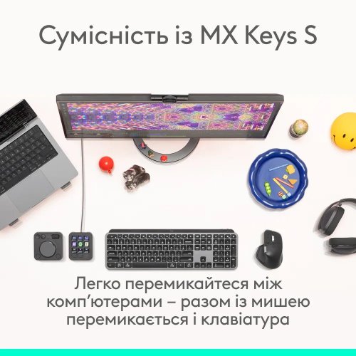 Миша Logitech MX Master 4 Performance Wireless (910-007562) Graphite купити в Україні: Київ, Львів, Хмельницький, Тернопіль | Низька ціна, відгуки, характеристики від TELEMART фото