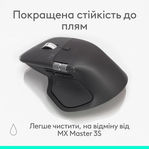 Миша Logitech MX Master 4 Performance Wireless (910-007562) Graphite купити в Україні: Київ, Львів, Хмельницький, Тернопіль | Низька ціна, відгуки, характеристики від TELEMART фото