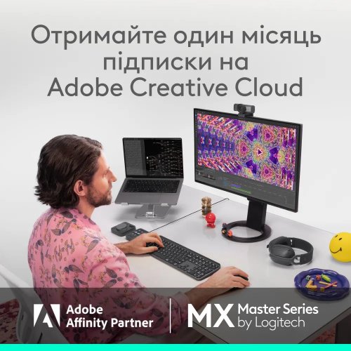 Миша Logitech MX Master 4 Performance Wireless (910-007562) Graphite купити в Україні: Київ, Львів, Хмельницький, Тернопіль | Низька ціна, відгуки, характеристики від TELEMART фото