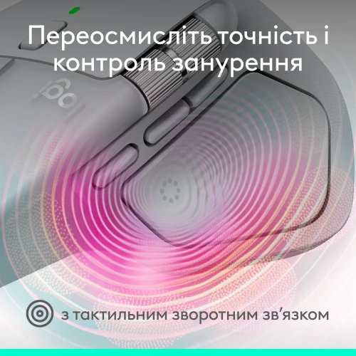 Мышка Logitech MX Master 4 Performance Wireless (910-007563) Pale Gray купить в Украине: Киев, Днепр, Харьков, Одесса  | Низкая цена, отзывы, характеристики от TELEMART фото