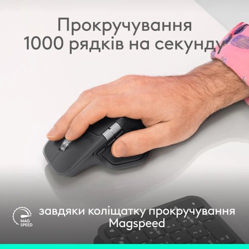 Мышка Logitech MX Master 4 Performance Wireless (910-007563) Pale Gray купить в Украине: Киев, Днепр, Харьков, Одесса  | Низкая цена, отзывы, характеристики от TELEMART фото