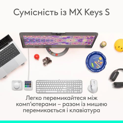 Мышка Logitech MX Master 4 Performance Wireless (910-007563) Pale Gray купить в Украине: Киев, Днепр, Харьков, Одесса  | Низкая цена, отзывы, характеристики от TELEMART фото