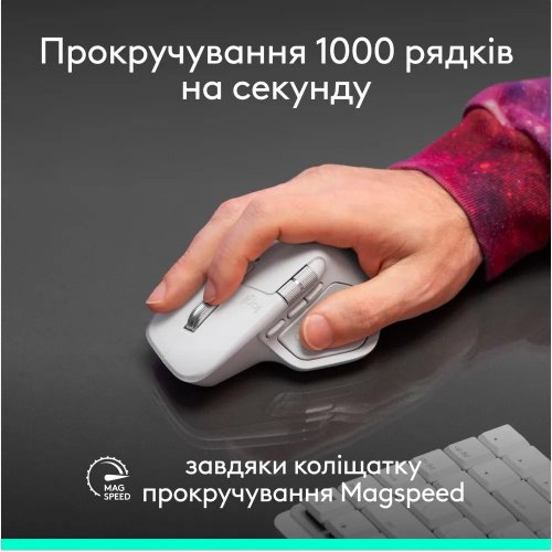 Миша Logitech MX Master 4 for Mac Performance Wireless (910-007576) White купити в Україні: Київ, Львів, Хмельницький, Тернопіль | Низька ціна, відгуки, характеристики від TELEMART фото