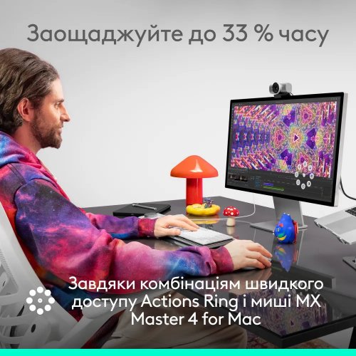 Миша Logitech MX Master 4 for Mac Performance Wireless (910-007577) Black купити в Україні: Київ, Львів, Хмельницький, Тернопіль | Низька ціна, відгуки, характеристики від TELEMART фото