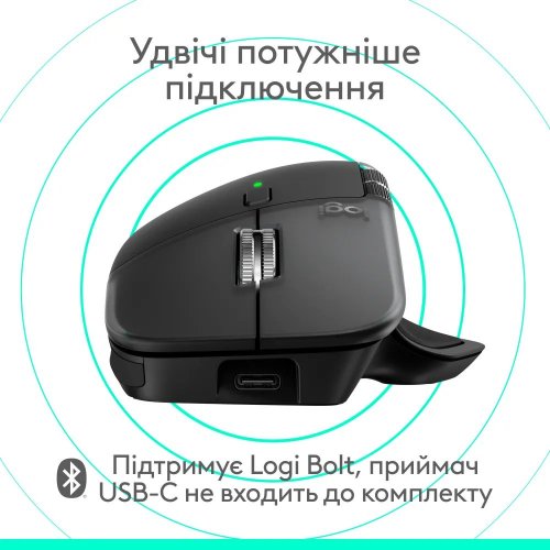 Миша Logitech MX Master 4 for Mac Performance Wireless (910-007577) Black купити в Україні: Київ, Львів, Хмельницький, Тернопіль | Низька ціна, відгуки, характеристики від TELEMART фото