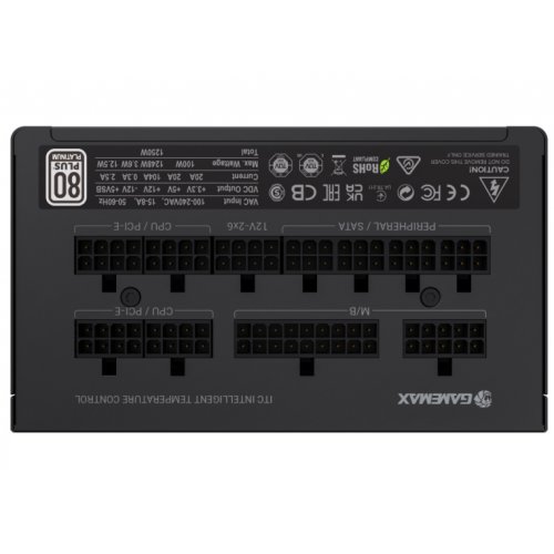 Блок питания GAMEMAX GX-1250 PRO 1250W PCIE5.1 (GX-1250 PRO ATX3.1 PCIE5.1) Black купить в Украине: Киев, Днепр, Харьков, Одесса  | Проверка совместимости, низкая цена, отзывы, характеристики от TELEMART фото