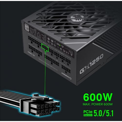 Блок питания GAMEMAX GX-1250 PRO 1250W PCIE5.1 (GX-1250 PRO ATX3.1 PCIE5.1) Black купить в Украине: Киев, Днепр, Харьков, Одесса  | Проверка совместимости, низкая цена, отзывы, характеристики от TELEMART фото