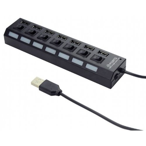 Уценка usb-хаб Gembird USB 2.0 to USB 2.0 7-ports с БП (UHB-U2P7-03) (Вскрытая упаковка, 817317) купить в Украине: Киев, Днепр, Харьков, Одесса  | Низкая цена, отзывы, характеристики от TELEMART фото