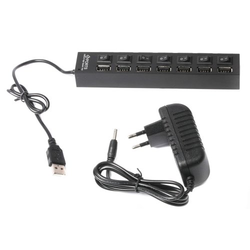 Уценка usb-хаб Gembird USB 2.0 to USB 2.0 7-ports с БП (UHB-U2P7-03) (Вскрытая упаковка, 817317) купить в Украине: Киев, Днепр, Харьков, Одесса  | Низкая цена, отзывы, характеристики от TELEMART фото
