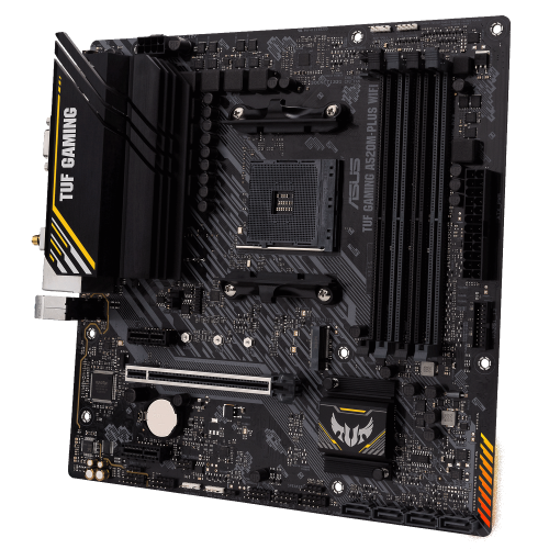 Уцінка материнська плата Asus TUF GAMING A520M-PLUS WIFI (sAM4, A520) (Сліди використання, 817367) купити в Україні: Київ, Львів, Хмельницький, Тернопіль | Перевірка сумісності, низька ціна, відгуки, характеристики від TELEMART фото