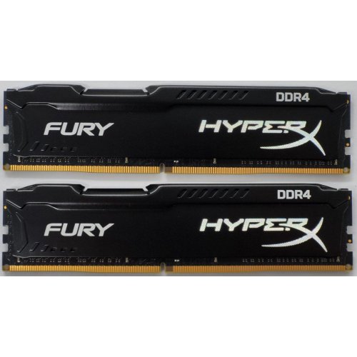 Озу Kingston DDR4 16Gb (2x8GB) 2666Mhz HyperX FURY Black (HX426C15FBK2/16) (Восстановлено продавцом, 817420) купить в Украине: Киев, Днепр, Харьков, Одесса  | Проверка совместимости, низкая цена, отзывы, характеристики от TELEMART фото