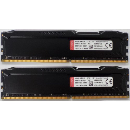 Озу Kingston DDR4 16Gb (2x8GB) 2666Mhz HyperX FURY Black (HX426C15FBK2/16) (Восстановлено продавцом, 817420) купить в Украине: Киев, Днепр, Харьков, Одесса  | Проверка совместимости, низкая цена, отзывы, характеристики от TELEMART фото