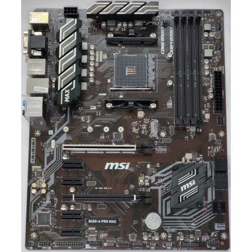 Материнская плата MSI B450-A PRO MAX (sAM4, AMD B450) (Восстановлено продавцом, 817429) купить в Украине: Киев, Днепр, Харьков, Одесса  | Проверка совместимости, низкая цена, отзывы, характеристики от TELEMART фото