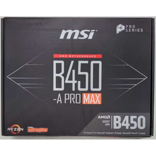 Материнская плата MSI B450-A PRO MAX (sAM4, AMD B450) (Восстановлено продавцом, 817429) купить в Украине: Киев, Днепр, Харьков, Одесса  | Проверка совместимости, низкая цена, отзывы, характеристики от TELEMART фото