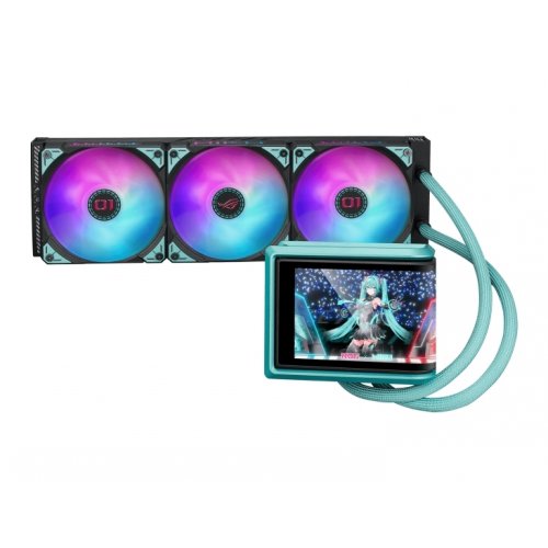 Готовая СВО Asus ROG Ryuo IV 360 ARGB Hatsune Miku Edition (90RC01P1-B0EAY0) Black/Green купить в Украине: Киев, Днепр, Харьков, Одесса  | Проверка совместимости, низкая цена, отзывы, характеристики от TELEMART фото