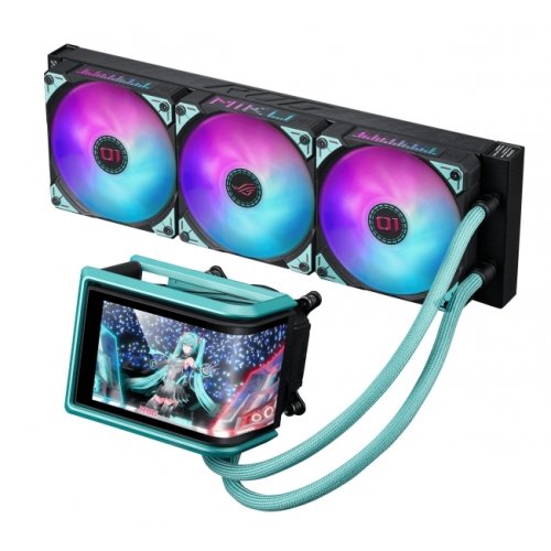 Готовая СВО Asus ROG Ryuo IV 360 ARGB Hatsune Miku Edition (90RC01P1-B0EAY0) Black/Green купить в Украине: Киев, Днепр, Харьков, Одесса  | Проверка совместимости, низкая цена, отзывы, характеристики от TELEMART фото
