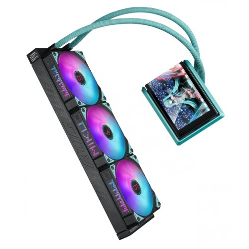 Готовая СВО Asus ROG Ryuo IV 360 ARGB Hatsune Miku Edition (90RC01P1-B0EAY0) Black/Green купить в Украине: Киев, Днепр, Харьков, Одесса  | Проверка совместимости, низкая цена, отзывы, характеристики от TELEMART фото
