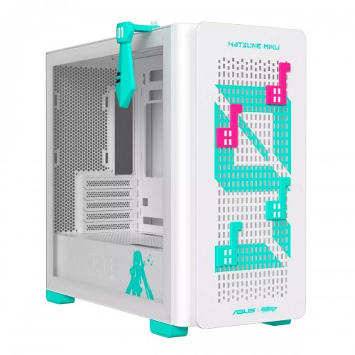 Корпус Asus A23 Hatsune Miku Edition Tempered Glass без БЖ (90DC00K3-B09010) White/Green купити в Україні: Київ, Львів, Хмельницький, Тернопіль | Перевірка сумісності, низька ціна, відгуки, характеристики від TELEMART фото
