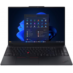 Ноутбук Lenovo ThinkPad E16 G3 (21TGS08H00) Black / 16″ (1920x1200, IPS) / Intel Core 7 240H (4.0-5.2 ГГц), 10 ядер / Intel Graphics / 32 ГБ (DDR5) / 1024 ГБ (SSD) / Без ОС