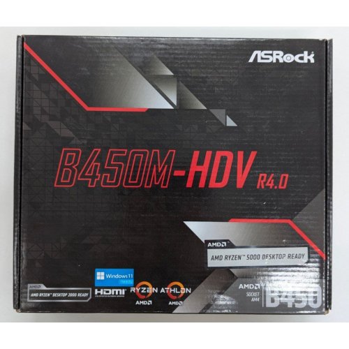 Материнська плата AsRock B450M-HDV R4.0 (sAM4, AMD B450) (Відновлено продавцем, 817797) купити в Україні: Київ, Львів, Хмельницький, Тернопіль | Перевірка сумісності, низька ціна, відгуки, характеристики від TELEMART фото
