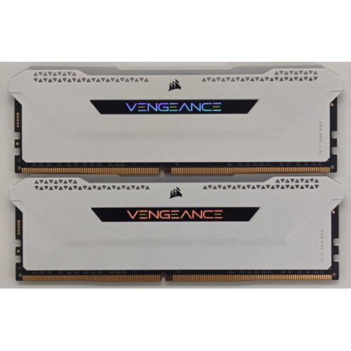 Озу Corsair DDR4 32GB (2x16GB) 3600Mhz Vengeance RGB Pro SL White (CMH32GX4M2D3600C18W) (Восстановлено продавцом, 817822) купить в Украине: Киев, Днепр, Харьков, Одесса  | Проверка совместимости, низкая цена, отзывы, характеристики от TELEMART фото