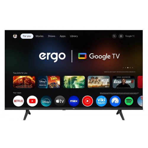 Телевизор ERGO 43" 43JUQ7500 Black купить в Украине: Киев, Днепр, Харьков, Одесса  | Низкая цена, отзывы, характеристики от TELEMART фото