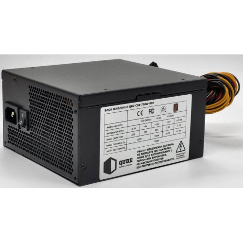 Блок живлення QUBE 750W (QBC-CSB-750W-80B) (Відновлено продавцем, 818142) купити в Україні: Київ, Львів, Хмельницький, Тернопіль | Перевірка сумісності, низька ціна, відгуки, характеристики від TELEMART фото