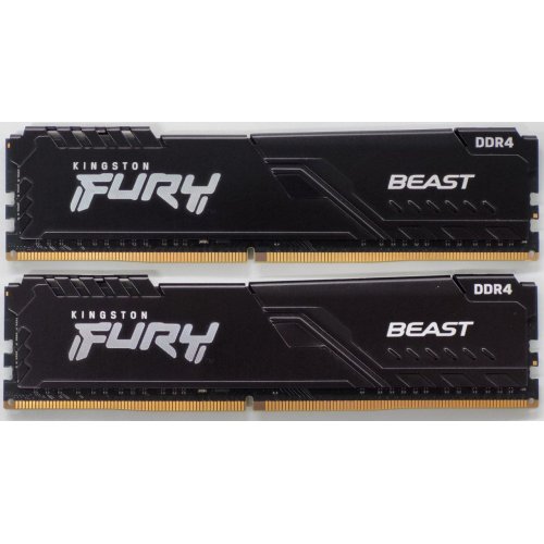 Озу Kingston DDR4 32GB (2x16GB) 3200Mhz FURY Beast Black (KF432C16BBK2/32) (Восстановлено продавцом, 818145) купить в Украине: Киев, Днепр, Харьков, Одесса  | Проверка совместимости, низкая цена, отзывы, характеристики от TELEMART фото