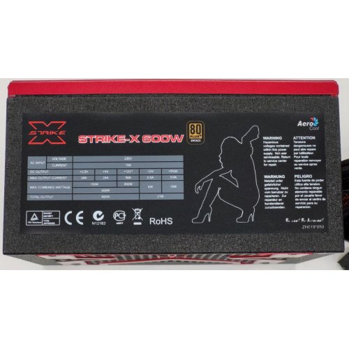 Блок питания Aerocool Strike-X 600W (EN53655) (Восстановлено продавцом, 818162) купить в Украине: Киев, Днепр, Харьков, Одесса  | Проверка совместимости, низкая цена, отзывы, характеристики от TELEMART фото