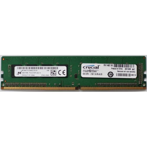 Озп Crucial DDR4 4GB 2133Mhz (CT4G4DFS8213) (Відновлено продавцем, 818170) купити в Україні: Київ, Львів, Хмельницький, Тернопіль | Перевірка сумісності, низька ціна, відгуки, характеристики від TELEMART фото
