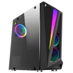Корпус 1stPlayer R5-3R1 Color LED Tempered Glass без БЖ Black (Відновлено продавцем, 818364)